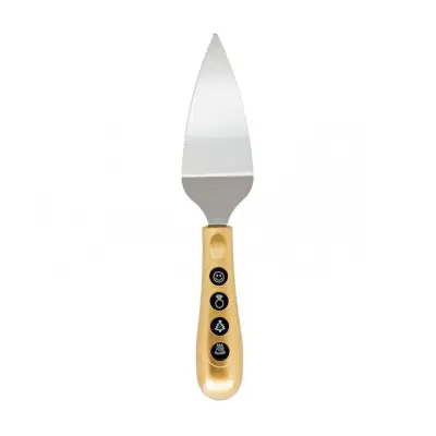 Pojoča servirna lopatka za pecivo na baterijo zlat ročaj / inox