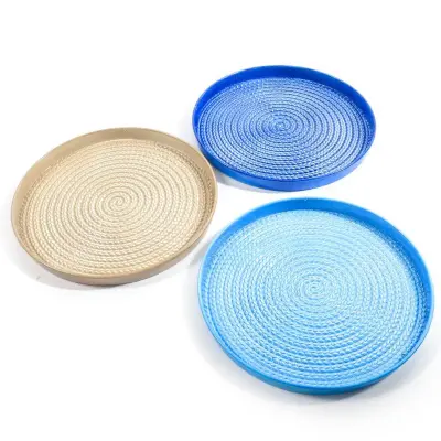 Pladenj Spirala 31cm / okrogel / več barv / kovina