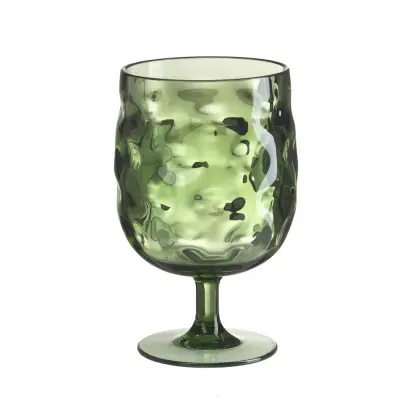 Set kelih za vino Bubble 360ml / 4kos / zelen / plastika