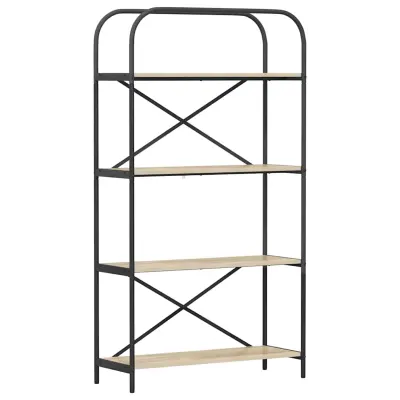 vidaXL Knjižna polica Sonoma hrast 80 x 30 x 146 cm Konstruiran les