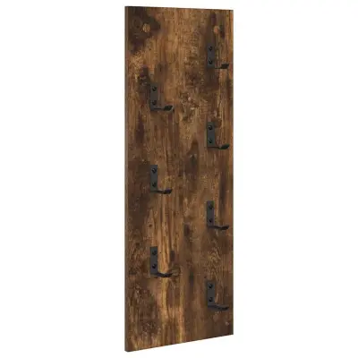 vidaXL Nadwyčajna obešalnik za plašče Dimljeni oreh 30 x 1,5 x 80 cm