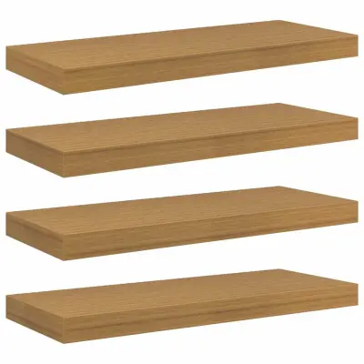 vidaXL Stenska polica 4 pcs Bež 50 x 23 x 4 cm Konstruiran les