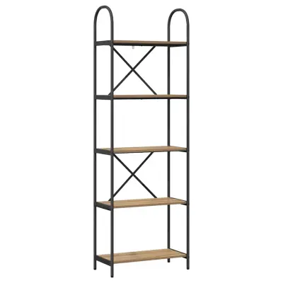 vidaXL Knjižna polica Umetni hrast 60 x 30 x 183 cm Konstruiran les