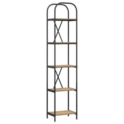 vidaXL Knjižna polica Umetni hrast 40 x 30 x 183 cm Konstruiran les