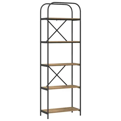 vidaXL Knjižna polica Umetni hrast 60 x 30 x 183 cm Konstruiran les