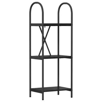 vidaXL Knjižna polica Črna Orehovina 40 x 30 x 109 cm Konstruiran les