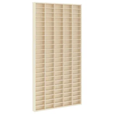 vidaXL Stenska vitrina s polico Bež 50 x 4,5 x 96 cm Konstruiran les