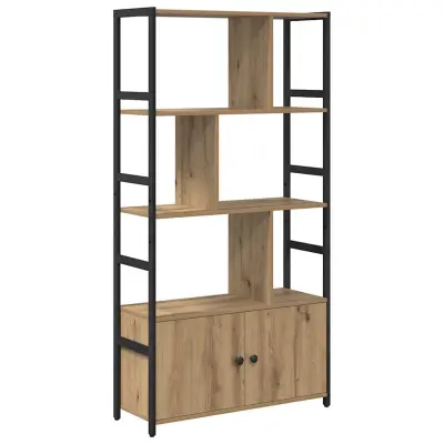 vidaXL Knjižna polica Umetni hrast 80 x 30 x 155,5 cm Konstruiran les
