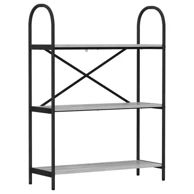 vidaXL Knjižna polica Siva Sonoma 80 x 30 x 109 cm Konstruiran les