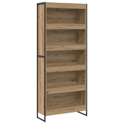 vidaXL Knjigovni omar 2 pcs Oreh 80 x 30 x 189,5 cm Konstruiran les