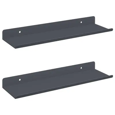 vidaXL Ležeča polica 2 pcs Antracit 30 x 9 x 2,5 cm Jeklo