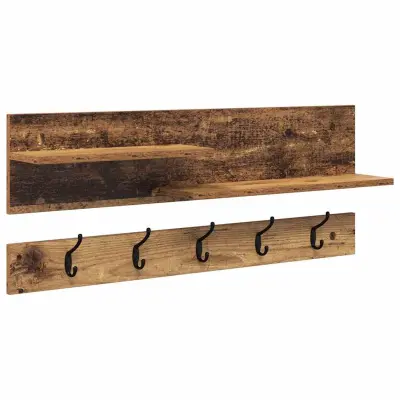 vidaXL Nadwyčajna obešalnik za plašče Star les 90 x 15 x 36 cm