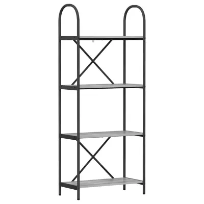 vidaXL Knjižna polica Siva Sonoma 60 x 30 x 146 cm Konstruiran les