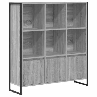 vidaXL Knjigovni omar 2 pcs Siva Sonoma 99,5 x 30 x 108 cm