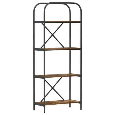 vidaXL Knjižna polica Dimljeni oreh 60 x 30 x 146 cm Konstruiran les