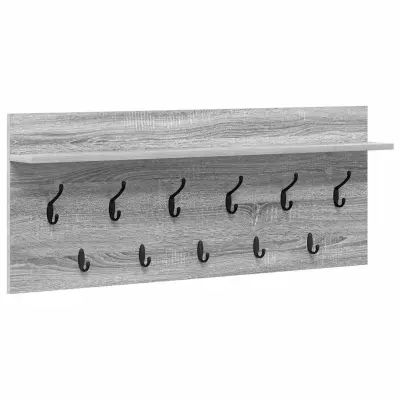 vidaXL Nadwyčajna obešalnik za plašče Siva Sonoma 100 x 40 x 12 cm