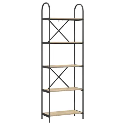 vidaXL Knjižna polica Sonoma hrast 60 x 30 x 183 cm Konstruiran les