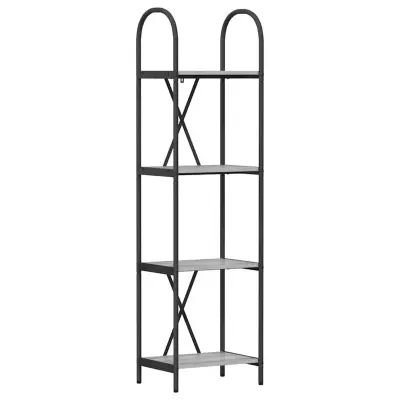 vidaXL Knjižna polica Siva Sonoma 40 x 30 x 146 cm Konstruiran les