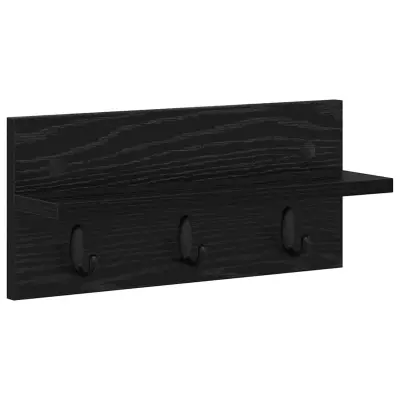 vidaXL Nadwyčajna obešalnik za plašče Črna Orehovina 40 x 10,5 x 18 cm