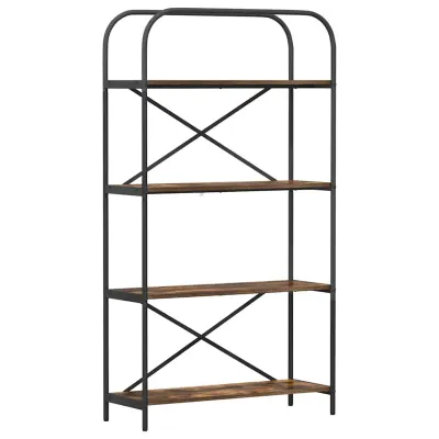 vidaXL Knjižna polica Dimljeni oreh 80 x 30 x 146 cm Konstruiran les