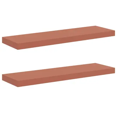 vidaXL Stenska polica 2 pcs Rdeča 80 x 23,5 x 4 cm Konstruiran les