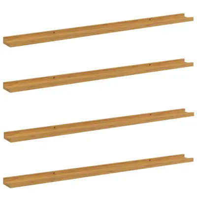 vidaXL Stenska polica 4 pcs Bež 115 x 9 x 3 cm Konstruiran les