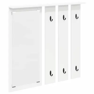 vidaXL Nadwyčajna obešalnik za plašče s polico Bela 84 x 10 x 80 cm