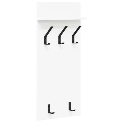 vidaXL Nadwyčajna obešalnik za plašče s polico Bela 40 x 10 x 90 cm