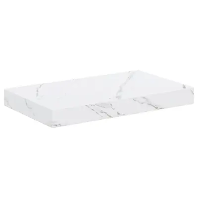 vidaXL Stenska polica Beli marmor 40 x 23,5 x 4 cm Konstruiran les