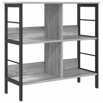 vidaXL Knjižna polica Siva Sonoma 82 x 32 x 79 cm Konstruiran les
