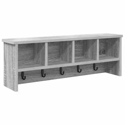vidaXL Nadwyčajna obešalnik za plašče Siva Sonoma 75 x 16 x 26 cm