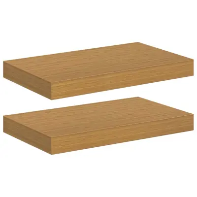 vidaXL Stenska polica 2 pcs Bež 40 x 23,5 x 4 cm Konstruiran les