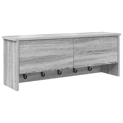 vidaXL Nadwyčajna obešalnik za plašče Siva Sonoma 80 x 20 x 30 cm