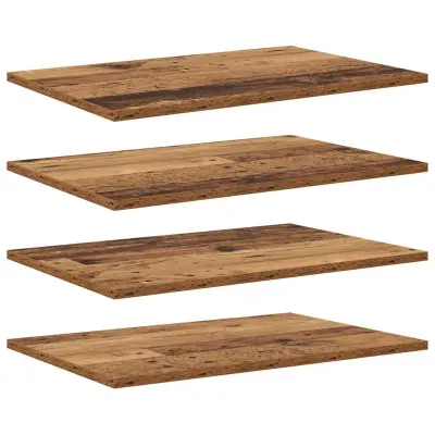 vidaXL Polica za knjige 4 pcs Rjava 60 x 40 x 1,5 cm Konstruiran les