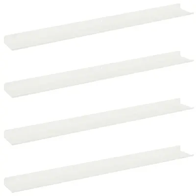 vidaXL Ležeča polica 4 pcs Bela 80 x 9 x 2,5 cm Jeklo