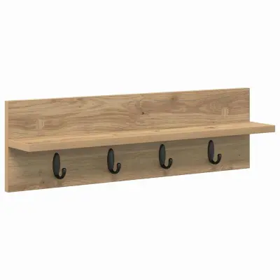 vidaXL Nadwyčajna obešalnik za plašče Umetni hrast 60 x 10,5 x 18 cm