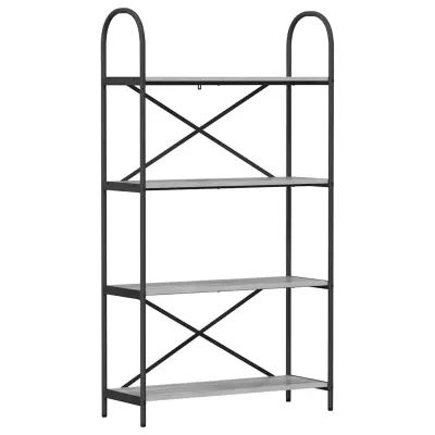 vidaXL Knjižna polica Siva Sonoma 80 x 30 x 146 cm Konstruiran les