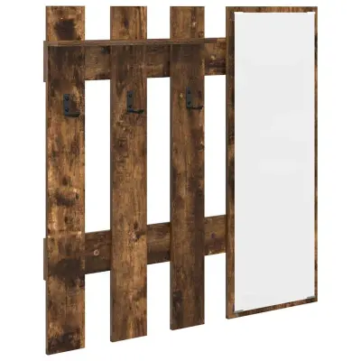 vidaXL Nadwyčajna obešalnik za plašče Dimljeni oreh 100 x 10 x 100 cm