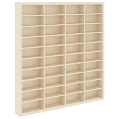 vidaXL Stenska vitrina s polico Bež 40 x 4,5 x 43 cm Konstruiran les