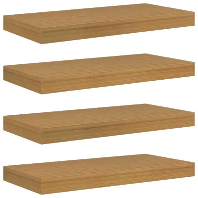 vidaXL Stenska polica 4 pcs Bež 50 x 23,5 x 4 cm Konstruiran les