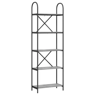 vidaXL Knjižna polica Siva Sonoma 60 x 30 x 183 cm Konstruiran les