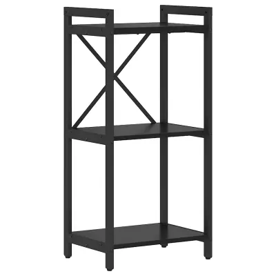 vidaXL Knjižna polica Črna Orehovina 40 x 30 x 85 cm Konstruiran les