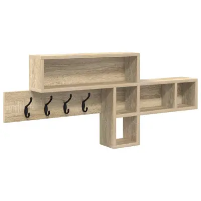 vidaXL Nadwyčajna obešalnik za plašče Sonoma hrast 100 x 12 x 43,5 cm