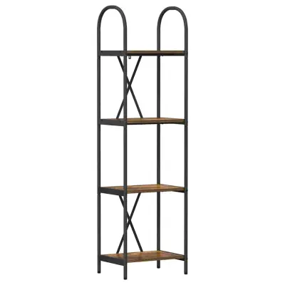 vidaXL Knjižna polica Dimljeni oreh 40 x 30 x 146 cm Konstruiran les