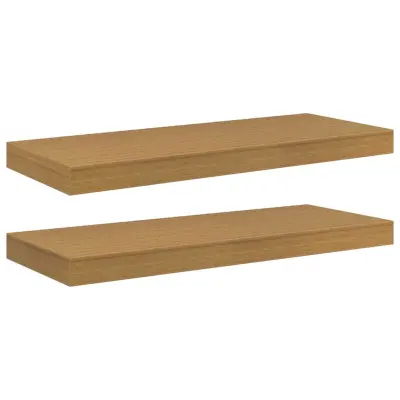 vidaXL Stenska polica 2 pcs Bež 60 x 23,5 x 4 cm Konstruiran les