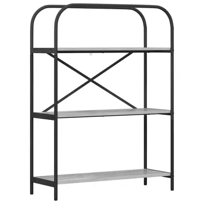 vidaXL Knjižna polica Siva Sonoma 80 x 30 x 109 cm Konstruiran les