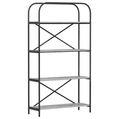 vidaXL Knjižna polica Siva Sonoma 80 x 30 x 146 cm Konstruiran les