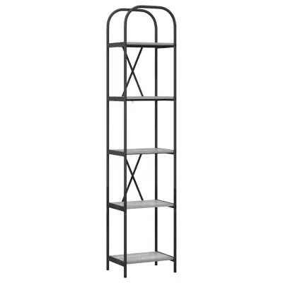 vidaXL Knjižna polica Siva Sonoma 40 x 30 x 183 cm Konstruiran les