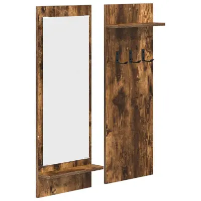 vidaXL Nadwyčajna obešalnik za plašče Dimljeni oreh 70 x 10 x 90 cm