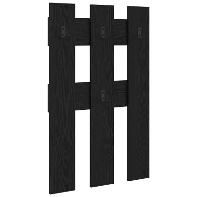 vidaXL Nadwyčajna obešalnik za plašče Črna Orehovina 65 x 3 x 100 cm